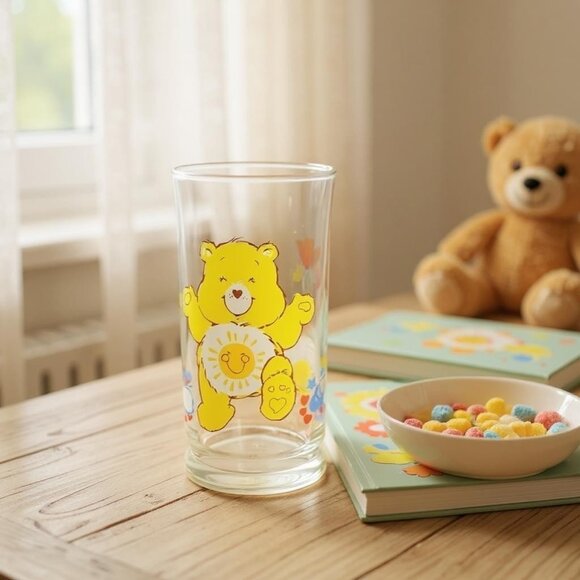 Vintage Care Bears Funshine Bear Glass - Picture 1 of 5